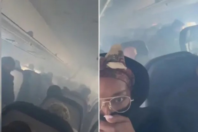 EVAKUISAN AVION! Dim ispunio kabinu, putnici bežali toboganom! (FOTO)