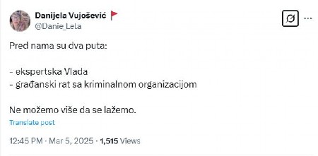 PROLIĆE KRV DA DOĐU NA VLAST Danijela Vujošević, aktivistkinja NVO, preti građanskim ratom u Srbiji!