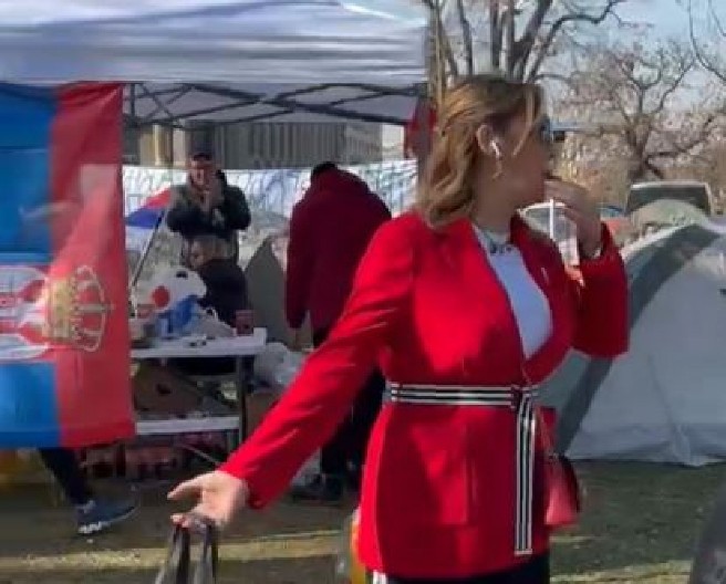 "BEŽI BRE U BOSNU TI!" Jezivo! Žena vređa i provocira studente koji hoće da uče u Prionirskom parku! (VIDEO)