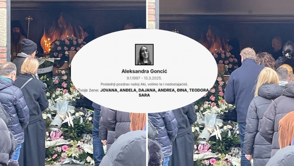 KAPELA PREPLAVLJENA CVEĆEM! Scene koje slamaju srca na sahrani Aleksandre Goncić (27)