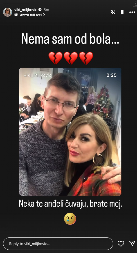 "BRATE MOJ, NEMA SAM OD BOLA..." Viki Miljković ne može da dođe sebi nakon smrti rođenog brata