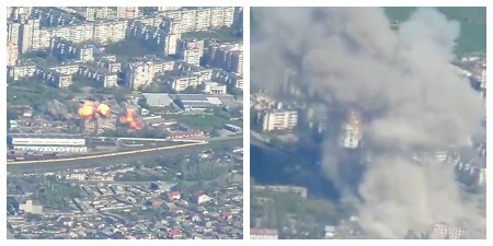 PADAJU BOMBE PO GRADU, ZGRADE NESTAJU U DIMU Stižu snimci stravičnog razaranja u Ukrajini (VIDEO)