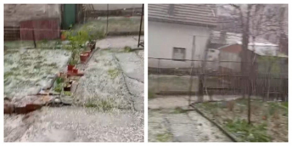 GRAD TUČE KAO MAHNIT, PUCAJU GROMOVI Jezivo nevreme pogodilo Vareš, zasuti su ledom (VIDEO)