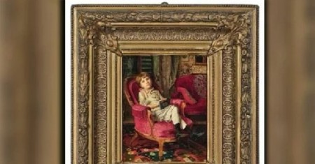 VELIKI DAN ZA SRBIJU! Srbija otkupila umetničko delo 'Portret devojčice sa knjigom u fotelji' iz 1884. godine