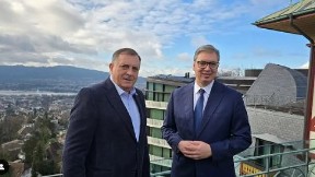 "NE MOŽEMO DA PROMENIMO SVET, ALI MOŽEMO DA BUDEMO ISKRENI PREMA NAŠEM NARODU" Vučić se sastao sa Dodikom u Cirihu (FOTO)