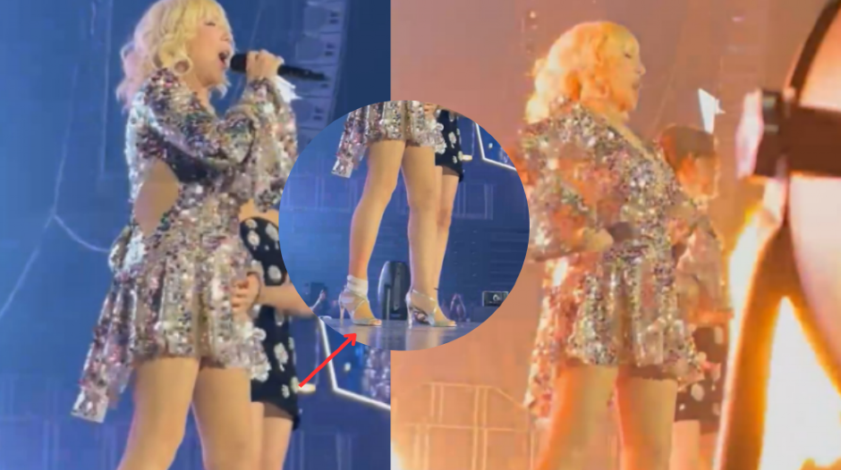 POKAZALA KAKO TO RADE PROFESIONALCI! Pogledajte snimak  izlaska Lepe Brene na scenu, tik nakon preloma noge (VIDEO)