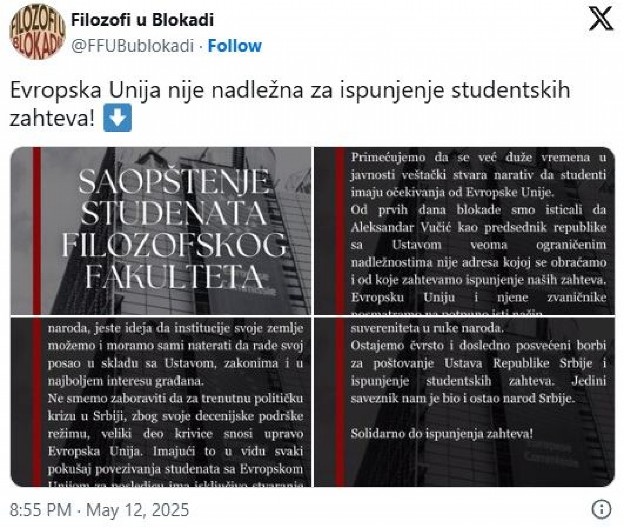 ŠTA PIJU OVI BLOKADERI? Sami sebi gurnuli nogu u usta: EU nije nadležna!