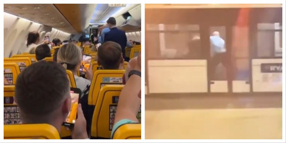 DRAMATIČNE SCENE! ŽENA PRETILA BOMBOM I MALTRETIRALA LJUDE U AVIONU! "Čuvari nisu imali izbora osim da je obore na zemlju" (VIDEO)