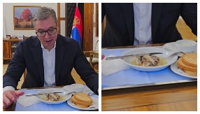 "SARDINE I LUK U PAUZI" Predsednik Vučić se snimio na doručku, otkrio šta sledi posle (VIDEO)