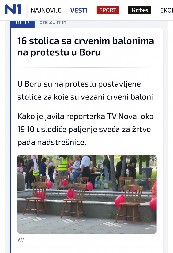 JOŠ JEDNO U NIZU NEPOŠTOVANJA ŽRTAVA U Boru - muzičke stolice sa crvenim balonima za stradale u padu nadstrešnice!