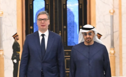 ŠEIK BIN ZAJED OTIŠAO PO VUČIĆA U HOTEL Lično ga odvezao na sastanak u palatu Al Vatan