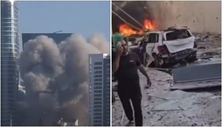 ZASTRAŠUJUĆI UDAR IRANA SNIMLJEN KAMEROM Soliter u plamenu, opšti HAOS na ulicama Tel Aviva (VIDEO)