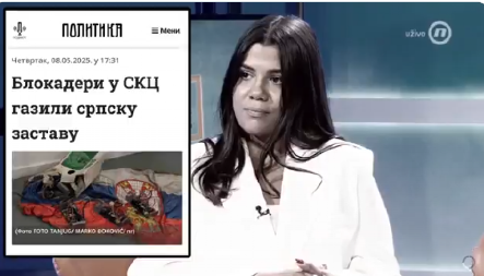 SRAM VAS BILO! Blokaderka glumi ljubav prema srpskoj zastavi, a ovih sedam meseci su baš tu zastavu KIDALI I BRISALI CIPELE O NJU! (VIDEO)