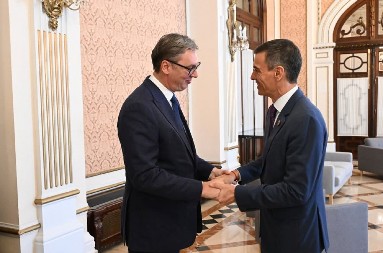 OTVOREN RAZGOVOR O SVIM TEMAMA Vučić sa Sančezom o odnosima Srbije i Španije