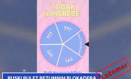 LAŽOMER: RUSKI RULET BEZUMNIH BLOKADERA (VIDEO)