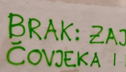 URNEBESNI GRAFIT IZ HRVATSKE ZAPALIO REGION Ova definicija braka će vas nasmejati do suza, ali i naterati da se zamislite! (FOTO)