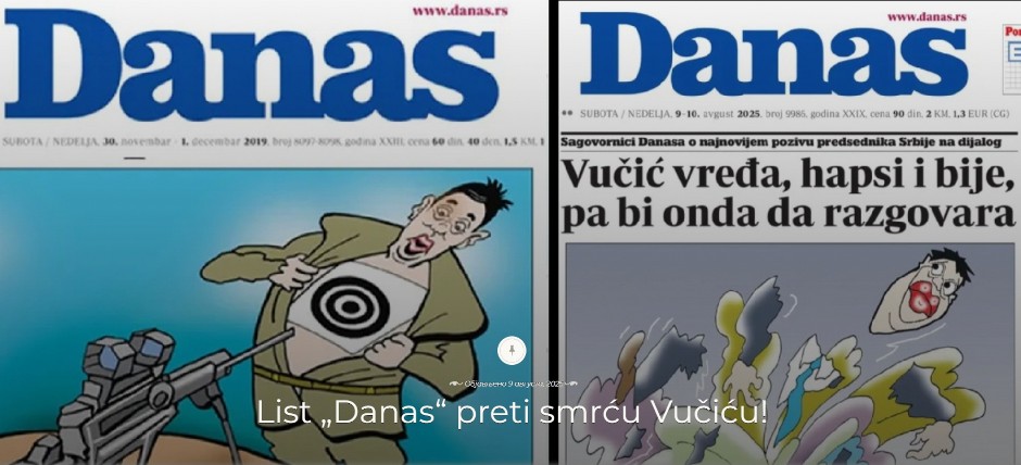 „DANAS“ PRETI SMRĆU VUČIĆU! Narodni poslanik najoštrije osudio naslovnicu tabloida