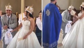 MLADOŽENJA SE ISKRIVIO OD SMEHA Ljudi u crkvi gledaju i ne veruju (VIDEO)