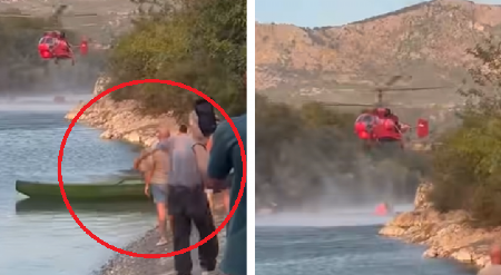 OVO JE SNIMAK KOJI JE RAZBESNEO BALKAN Čovek gađa srpski helikopter koji gasi požar u Crnoj Gori