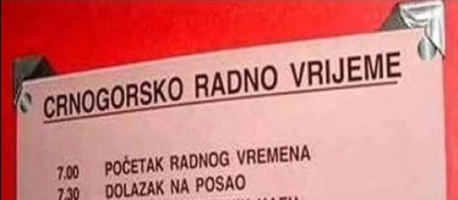 ŠOK I NEVERICA! Crnogorski „tempo rada“ nasmejao region – tabela postala hit broj jedan na mrežama! (FOTO)