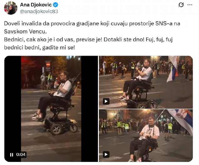 JEZIVO I BEDNO! Blokaderi na Savskom vencu: Doveli invalida da provocira građane!