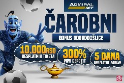 ČAROBNI START NOVE SEZONE – DO 10.000 DINARA ODMAH, ALI TO JE SAMO POČETAK Nova sezona, novi bonus dobrodošlice, nova prilika za velike pobede u AdmiralBetu!