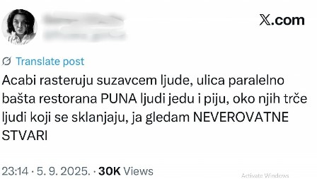 OPOZICIONA NOVINARKA BESNA NA NOVOSAĐANE Smeta joj što ne podržavaju blokadere fašiste, a poziva na ubijanje policajaca (FOTO)