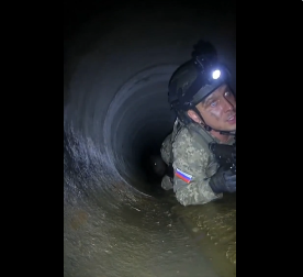 UDAR SA LEĐA NA RUSKOG VOJNIKA U TUNELU ISPOD KUPJANSKA Čovek se isprepadao, snimak postao viralan (VIDEO)