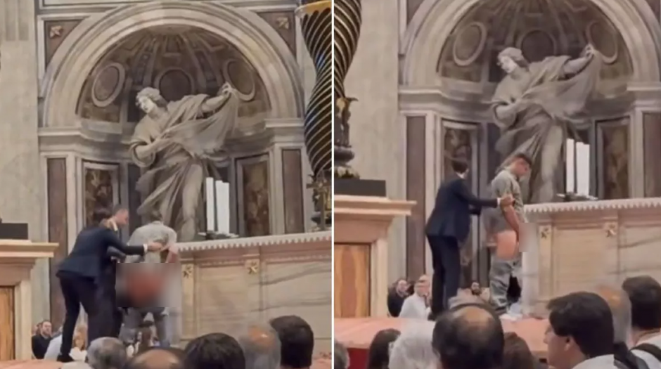 SKINUO PANTALONE PA KRENUO DA "ZALIVA" SVETI OLTAR Kažu da je i papa bio u šoku (FOTO)