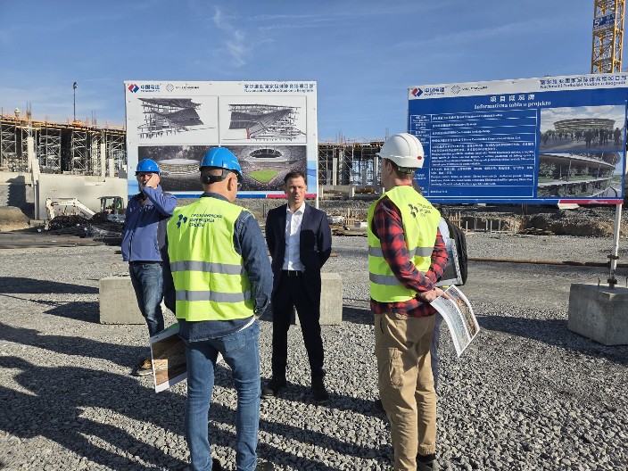 NIČE NOVI NACIONALNI STADION Ministar finansija Siniša Mali nadgleda napredak radova (FOTO/VIDEO)