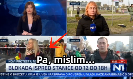 ŽAKLINA SE SMEJE, DEMONSTRANTI TRAŽE OD GRAĐANA NOVAC, A ALEKSIĆ POZIVA NA GENERALNI ŠTRAJK Ovo je prava slika blokade u Novom Sadu