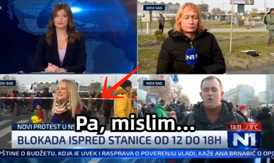 ŽAKLINA SE SMEJE, DEMONSTRANTI TRAŽE OD GRAĐANA NOVAC, A ALEKSIĆ POZIVA NA GENERALNI ŠTRAJK Ovo je prava slika blokade u Novom Sadu