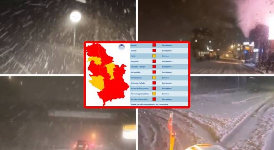 UPRAVO SE OGLASIO RHMZ Sneg će prekriti Beograd i Srbiju, meteoalarm na snazi u celoj zemlji!