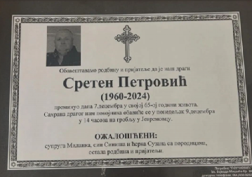 ROĐAKA LIKVIDIRANOG BIZNISMENA IZ ŠAPCA IZNELA SVOJE SUMNJE "Ubijen je kao da je najgori kriminalac, a on je svima pomagao"