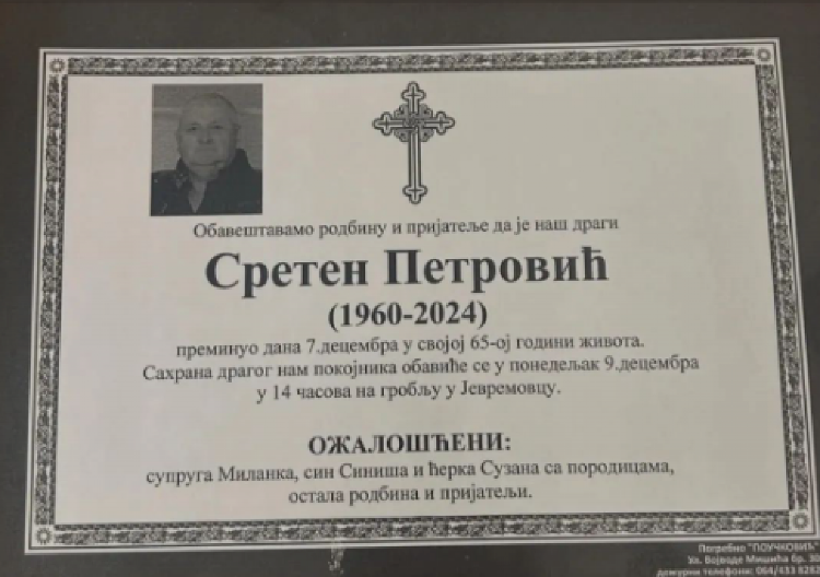 U DŽEPU BIZNISMENA BILA KOVERTA SA 100.000 DINARA! Novi detalji likvidacije Sretena Petrovića u Šapcu