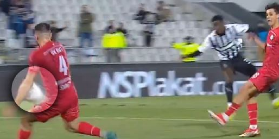 PARTIZAN OŠTEĆEN ZA PENAL? Crno-beli objavili snimak spornog detalja (VIDEO)
