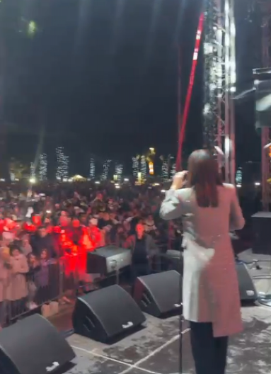 CECA RAŽNATOVIĆ ZAPALILA PUBLIKU NA DOČEKU NOVE GODINE! Na binu izašla u kaputu sa kristalima, svi u transu (VIDEO)