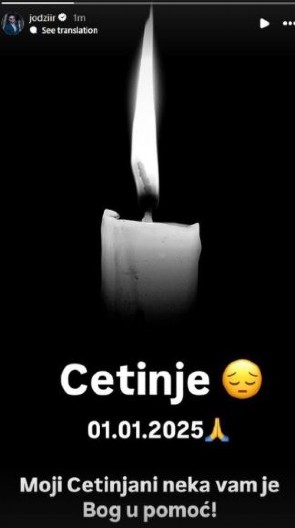 "MOJI CETINJANI..." Poznati Crnogorac emotivnom porukom izjavio saučešce porodicama nastradalih