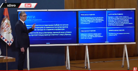 VUČIĆ O DRUGOM ZAHTEVU STUDENATA  "Hitno pokrenuti postupci protiv 37 lica... I to je rešeno"