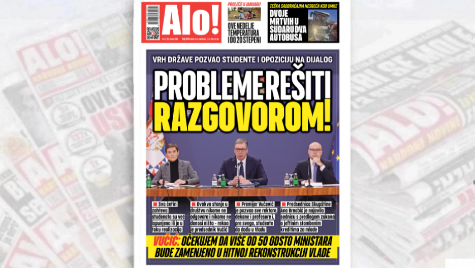 PROBLEME REŠITI RAZGOVOROM! Vrh države pozvao studente i opoziciju na dijalog