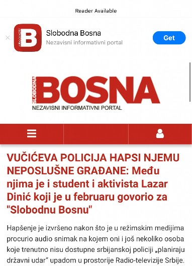 ISLAMISTICKA SLOBODNA BOSNA STALA U ODBRANU TERORISTA: Otkud Srbiji pravo da hapsi one studente koji su planirali državni udar?!