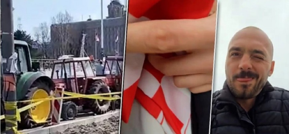 HRVAT SA ŠAHOVNICOM PRETI USRED BEOGRADA! Izvadio hrvatsku zastavu, pa najavio krvoproliće (VIDEO)