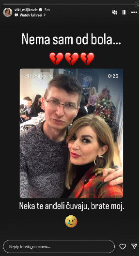 "DUGO SE BORIO I IZGUBIO BITKU, VIKI JE BILA KAO LAV..." Prijatelj Miljkovićeve o smrti njenog brata: "Ovaj dan je baš ružno počeo"