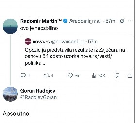 OPOZICIONARI PORUčUJU BLOKADERIMA U ZAJEČARU Jako ste se neozbiljno poneli što ste proglasili pobedu sa pola prebrojanih glasova! (FOTO)