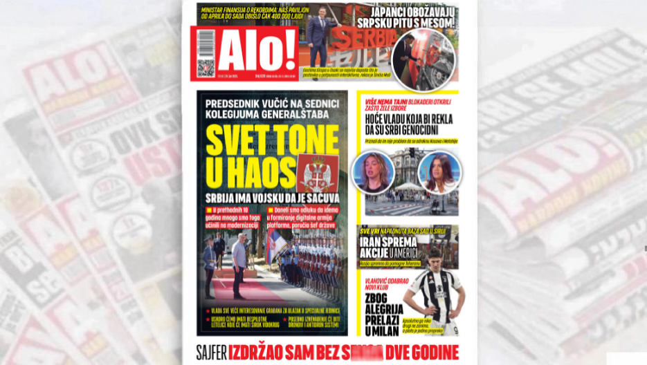 SVET TONE U HAOS Srbija ima vojsku da je sačuva