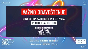 BELGRADE MUSIC WEEK 25: VAŽNO OBAVEŠTENJE Izmena datuma drugog festivalskog dana – Novi termin: ponedeljak 30. jun