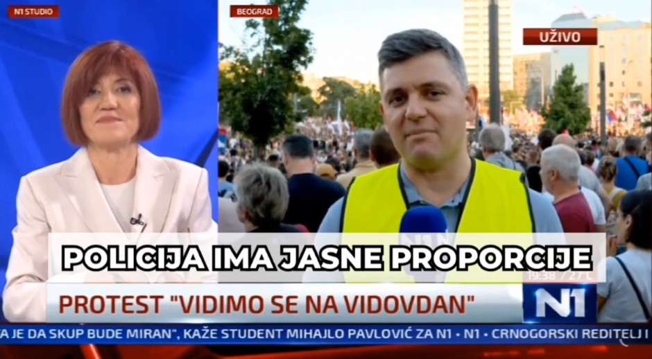ODJEKNULA ISTINA NA N1! Priznali uživo: Policija je u pravu, broj ljudi je tri puta manji nego 15. marta (VIDEO)