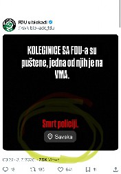 BLOKADERI SA FDU POZVALI NA UBIJANJE POLICAJACA Njihovi obožavaoci se nadovezali NOVIM pozivima na ubijanje ljudi!