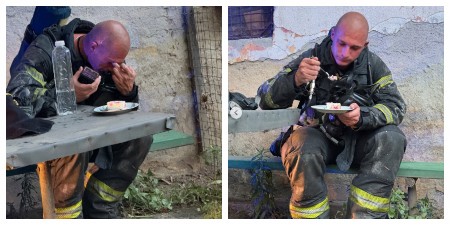 EMOTIVNE FOTOGRAFIJE NAKON POŽARA I PUCNJAVE U NOVOM SADU Lice tihog heroja govori više od reči (FOTO)