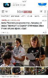 GRETA SA BLOKADERIMA RUŠILA SRBIJU Onda brže-bolje potrčala u Bosnu da kaže kako su Srbi genocidan narod!